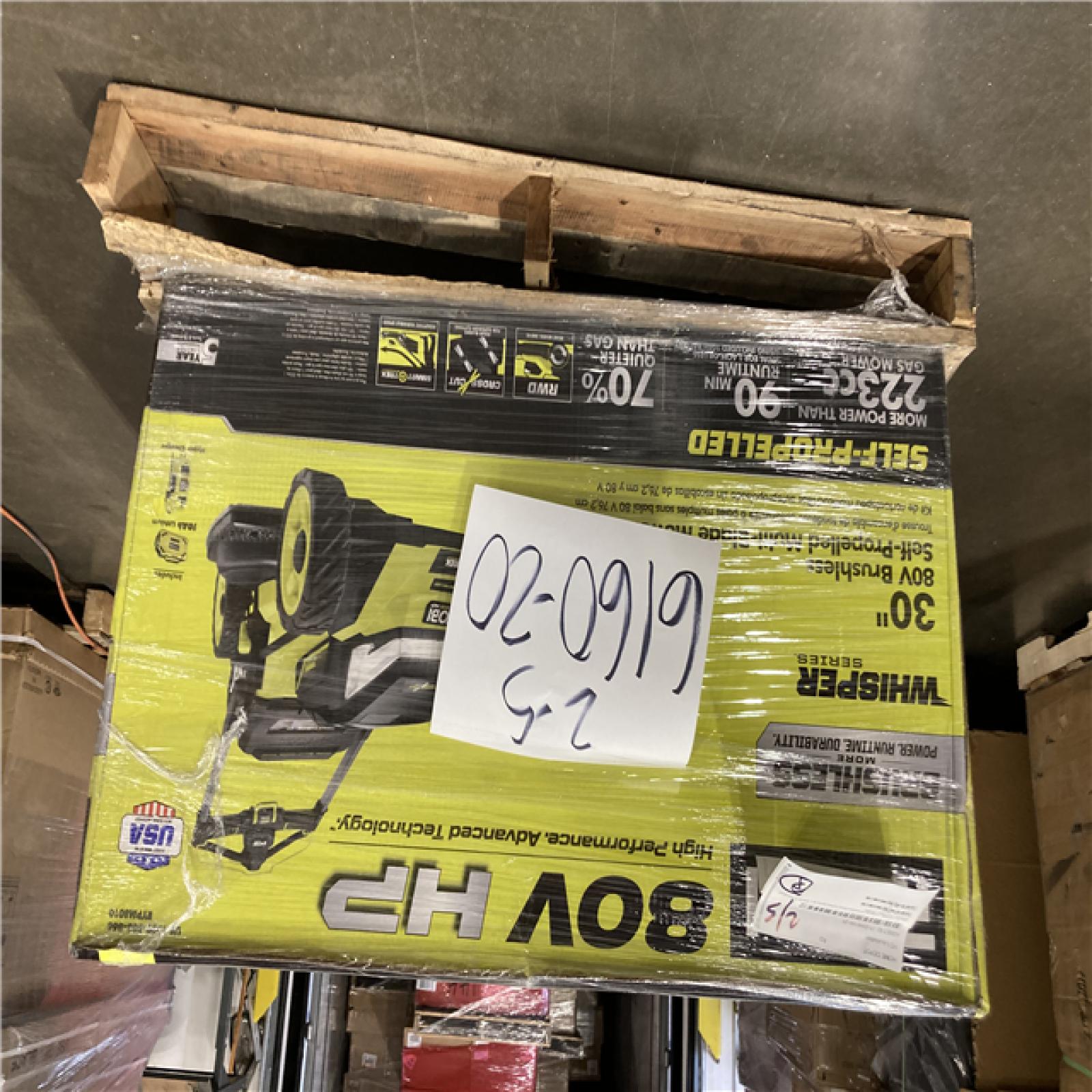 DALLAS LOCATION - RYOBI 80V HP Brushless Battery Cordless Electric 30 in. Multi-Blade Lawn Mower with Battery and Charger