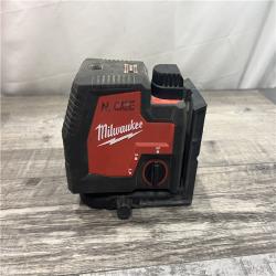 AS-IS Milwaukee-3522-21 Green Beam Laser Cross Line Plumb Point USB Rechargeable