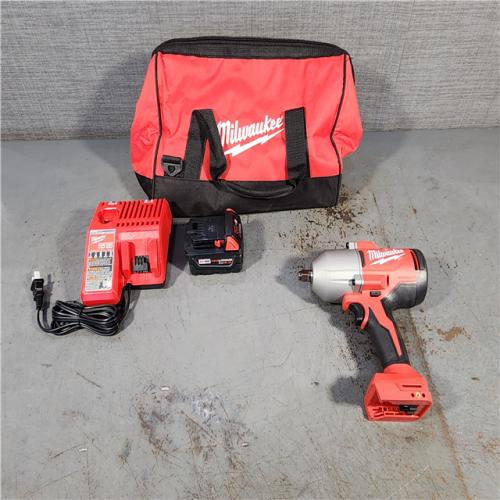 HOUSTON LOCATION - AS-IS (APPEARS LIKE NEW) Milwaukee 18V Cordless 1/2  Impact Wrench with Friction Ring Kit