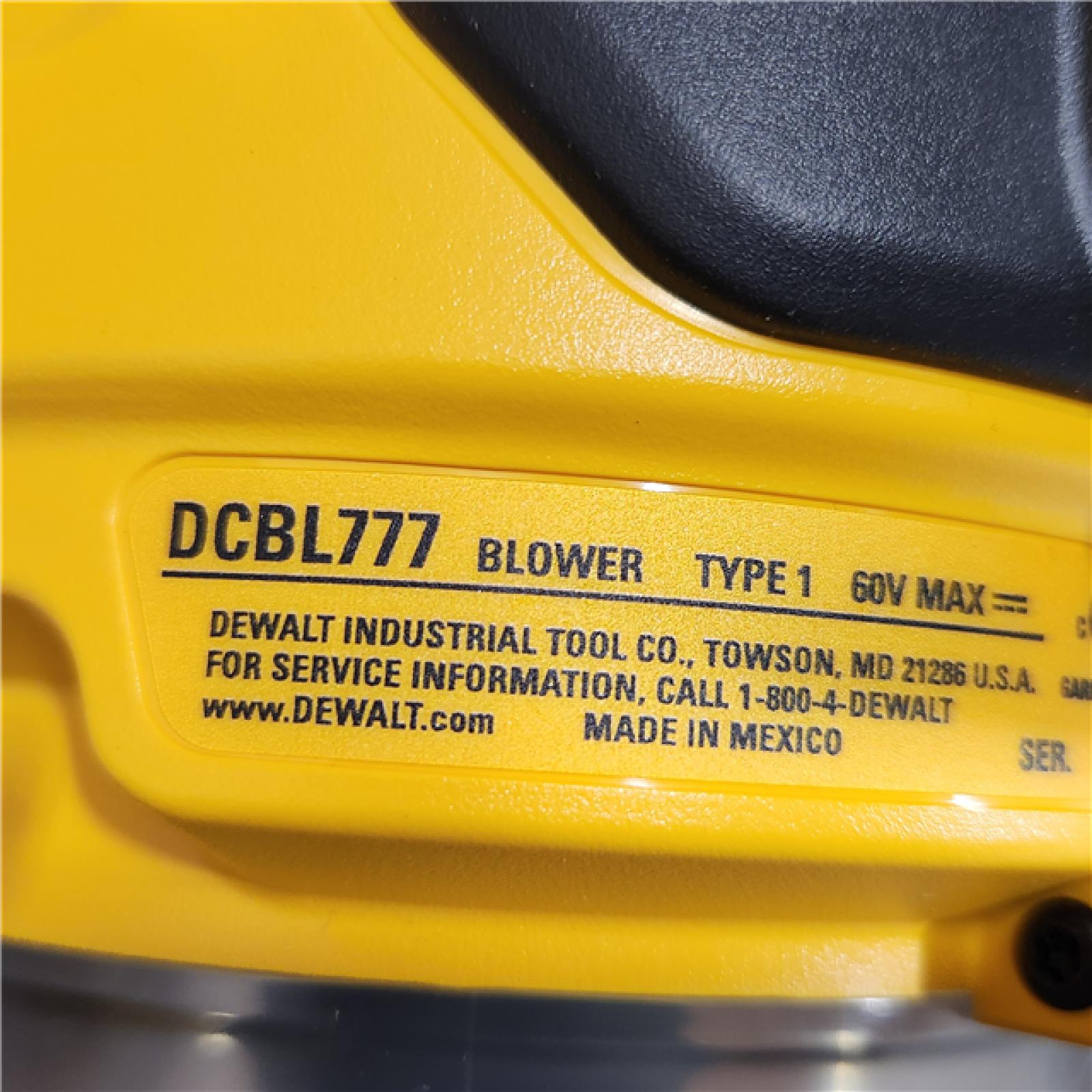 AS-IS FLEXVOLT 60V MAX 160 MPH 760 CFM Brushless Cordless Battery Powered Blower Kit W/ (1) FLEXVOLT 4 Ah Battery and Charger