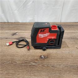 AS-IS MILWAUKEE 100 ft. REDLITHIUM Lithium-Ion USB Green Rechargeable Cross Line Laser Level