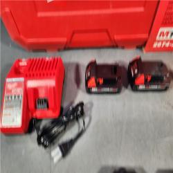 HOUSTON LOCATION - AS-IS M18 18V Lithium-Ion Cordless Short Throw Press Tool Kit with 3 PEX Crimp Jaws (2) 2.0 Ah Batteries and Charger