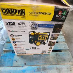 California AS-IS Champion Power Equipment 4250-Watt Recoil Start Duel Fuel Generator