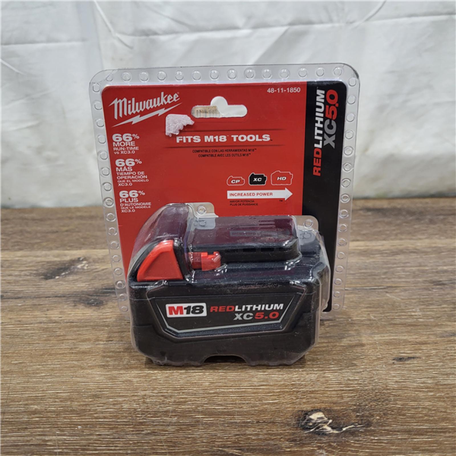 AS-IS Milwaukee 48-11-1850R M18 18V REDLITHIUM XC5.0 Oil Resistant Battery