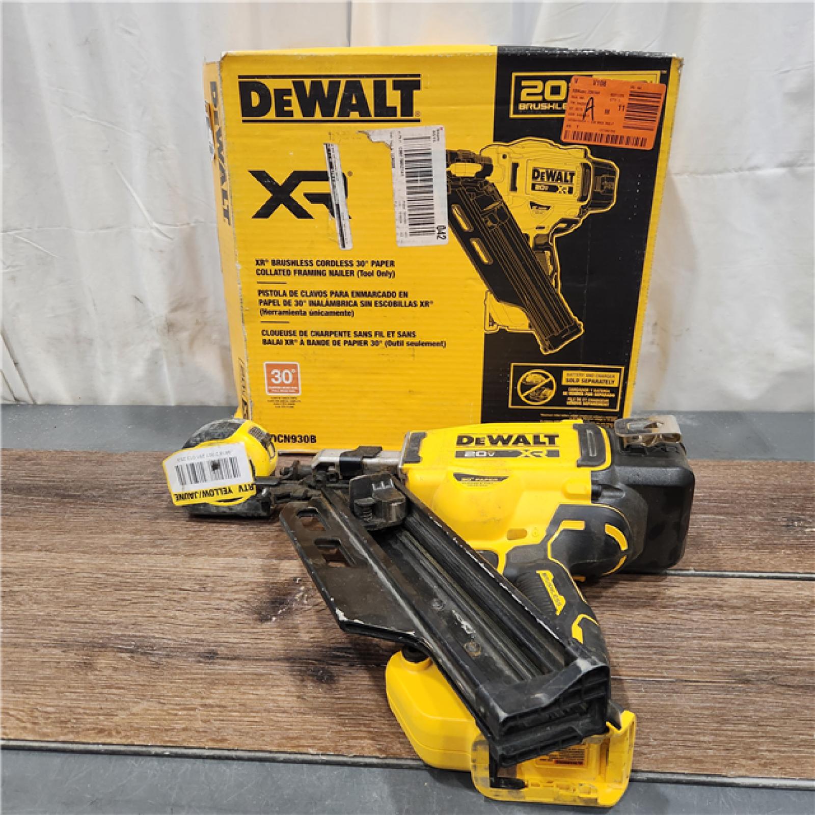 AS IS DEWALT 20-Volt 30Â° Cordless Framing Nailer (Tool-Only)