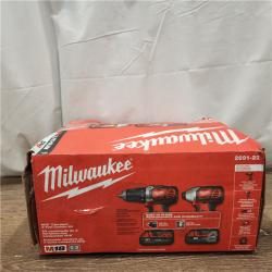 AS-IS Milwaukee M18 18V Cordless Brushed 2 Tool Drill/Driver and Impact Driver Kit