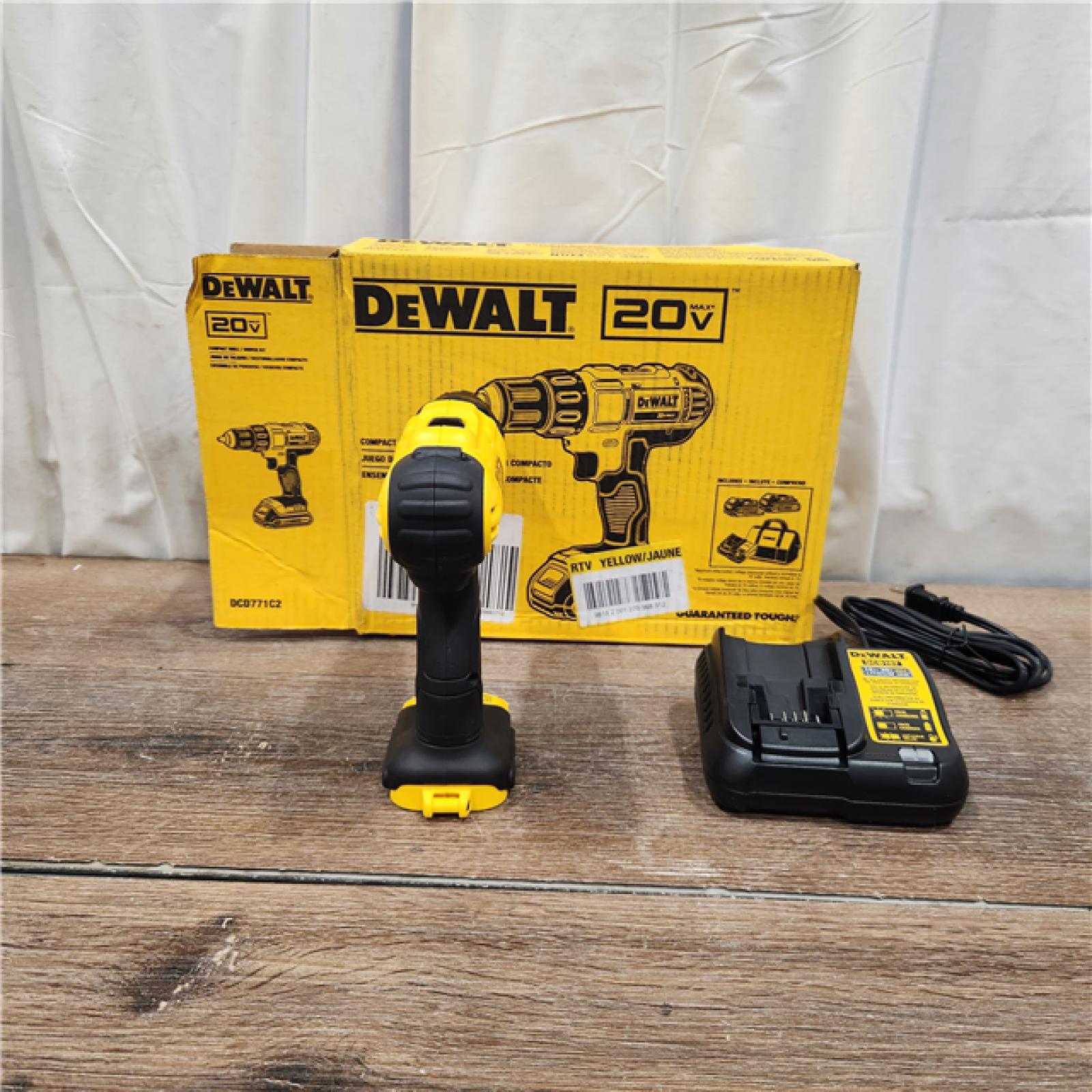 AS IS 20V MAX Cordless 1/2 in. Drill/Driver, (2) 20V 1.3Ah Batteries, Charger and Bag