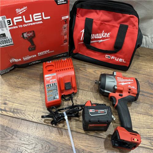 AS-IS Milwaukee M18 1/2 in. Cordless Brushless High Torque Impact Wrench Kit (Battery & Charger)