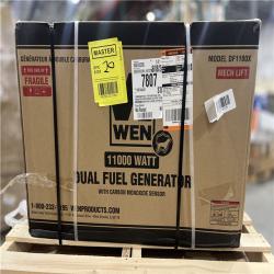 DALLAS LOCATION - WEN 11000/8300-Watt 120V/240V Dual Fuel Transfer-Switch Ready Electric Start Portable Generator w Wheel Kit and CO Watchdog