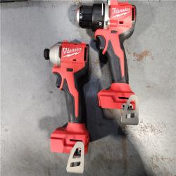 HOUSTON LOCATION - AS-IS M18 18V Lithium-Ion Brushless Cordless Compact Drill/Impact Combo Kit (2-Tool) W/(2) 2.0 Ah Batteries, Charger & Bag