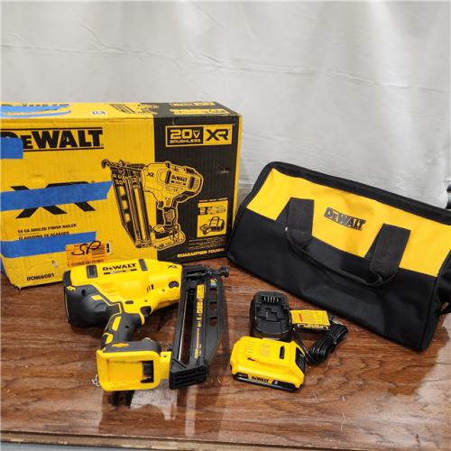 AS-IS DeWalt DCN660D1 20V 16 Gauge Cordless Angled Finish Nailer Kit W/ 2Ah Battery