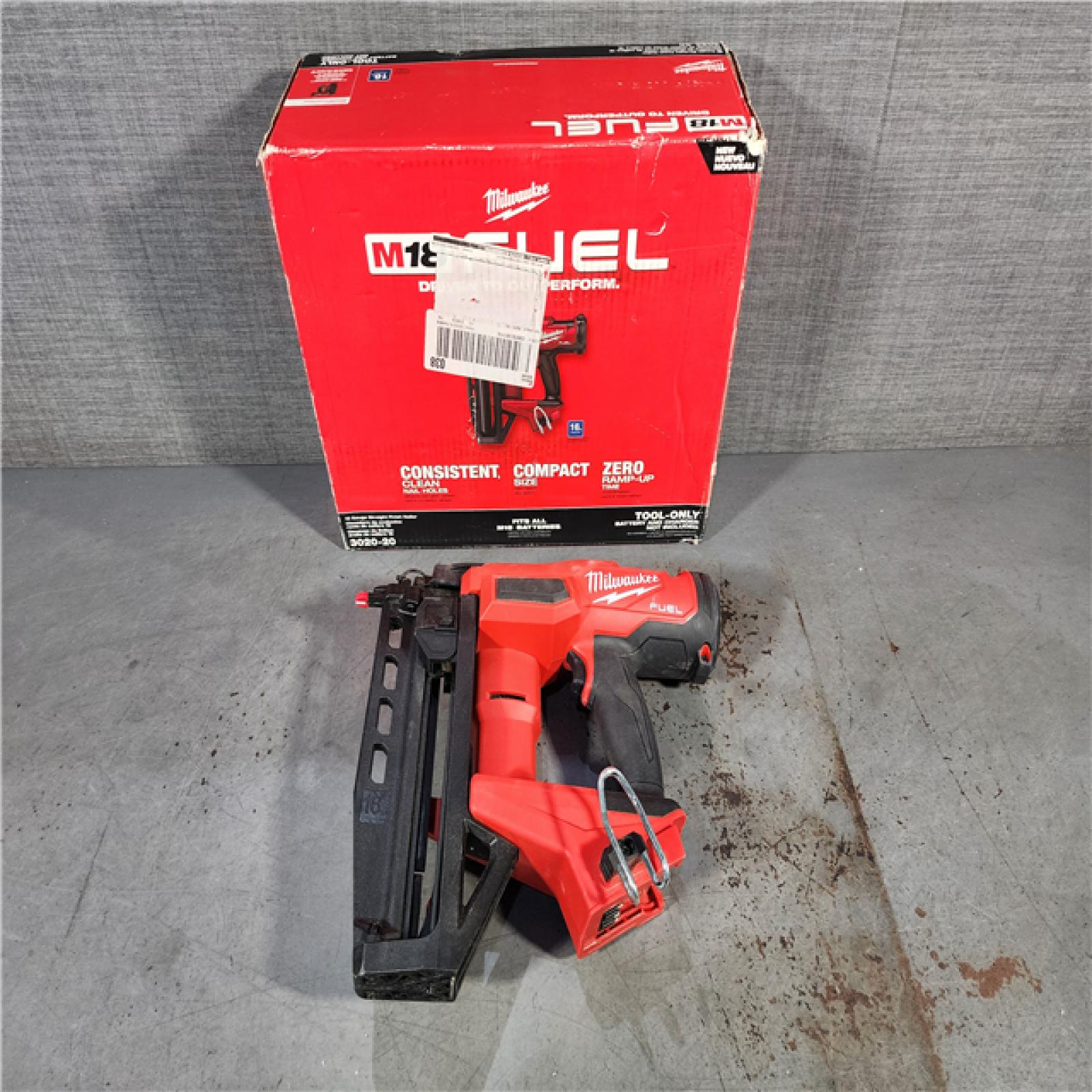 HOUSTON LOCATION - AS-IS Milwaukee Tool Cordless Finish Nail Gun 18 V 3020-20 (TOOL ONLY)