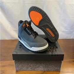 NEW! Air Jordan 3 Retro Night Stadium/Total Orange-Black