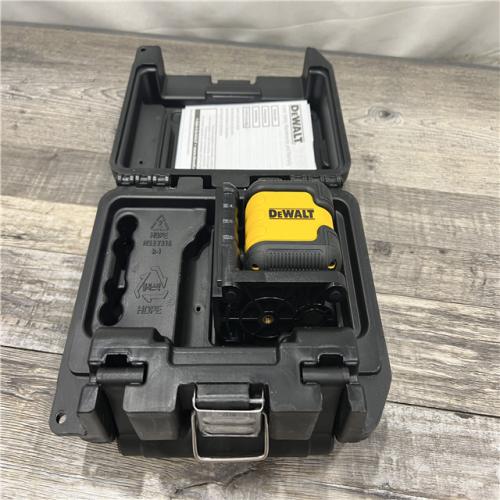 AS-IS DEWALT 55 ft. Green Self-Leveling Cross Line Laser Level with (2) AA Batteries & Case