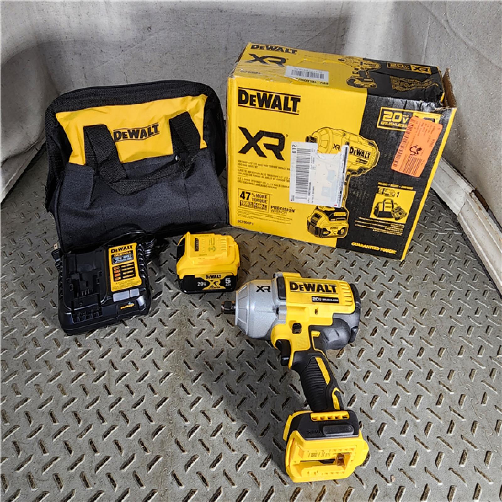 HOUSTON LOCATION - AS-IS (APPEARS LIKE NEW) DEWALT 20V MAX* XR 1/2  High Torque Impact Wrench with Hog Ring Anvil