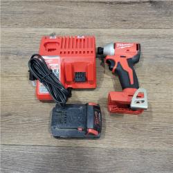 AS-IS Milwaukee M18 Compact Brushless 1/4  Hex Impact Driver Kit