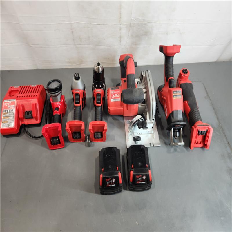 Milwaukee 2691-26 18V M18 Lithium-Ion Cordless 6-Tool Combo Kit 3.0 Ah