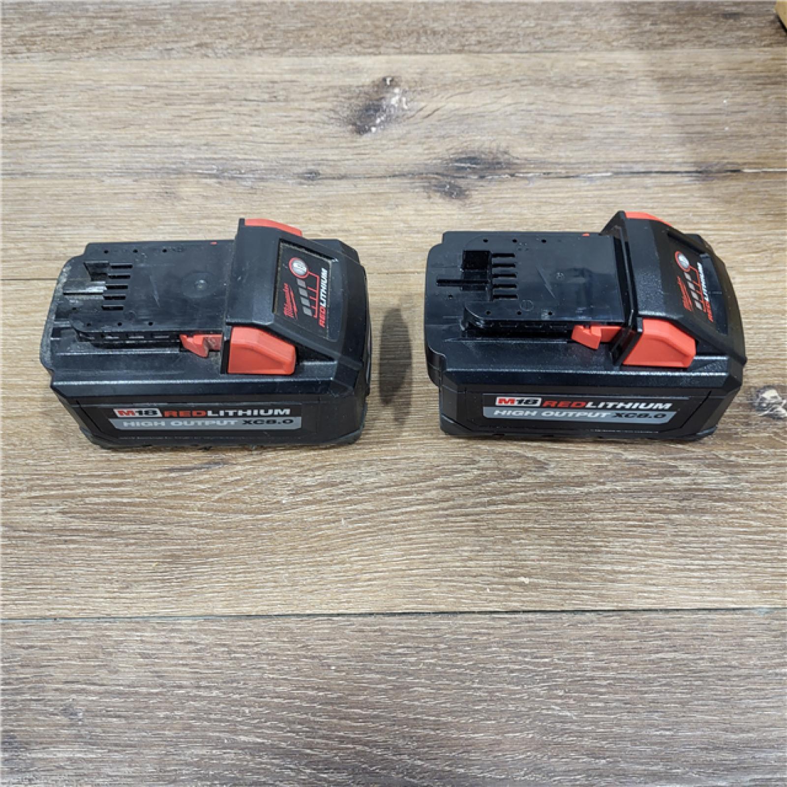 AS-IS Milwaukee M18 18-Volt Lithium-Ion HIGH OUTPUT XC 8.0Ah Battery (2 PACKS)