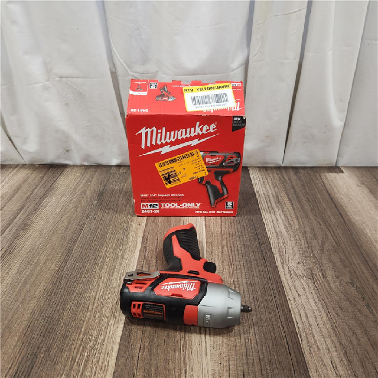 AS IS Milwaukee Electric Tools 2461-20 Milwaukee M12 1/4 In. Impact Wrench [bare Tool]