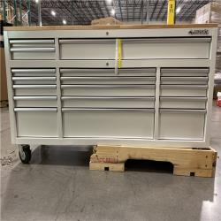 DALLAS LOCATION - Husky Tool Storage 72 in. W Standard Duty Gloss White Mobile Workbench Tool Chest