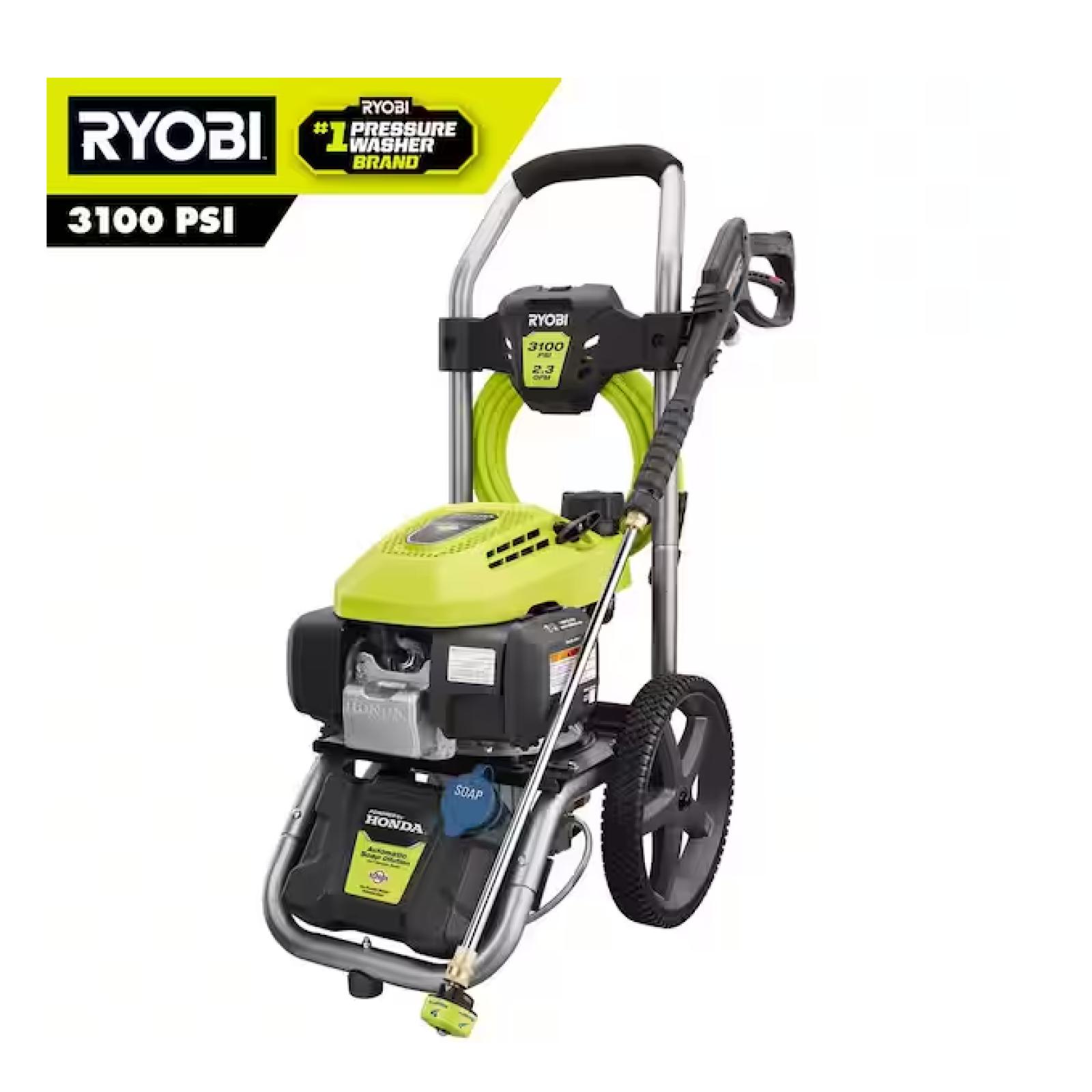 NEW! -  RYOBI 3100 PSI 2.3 GPM Cold Water Gas Pressure Washer with Honda GCV167 Engine