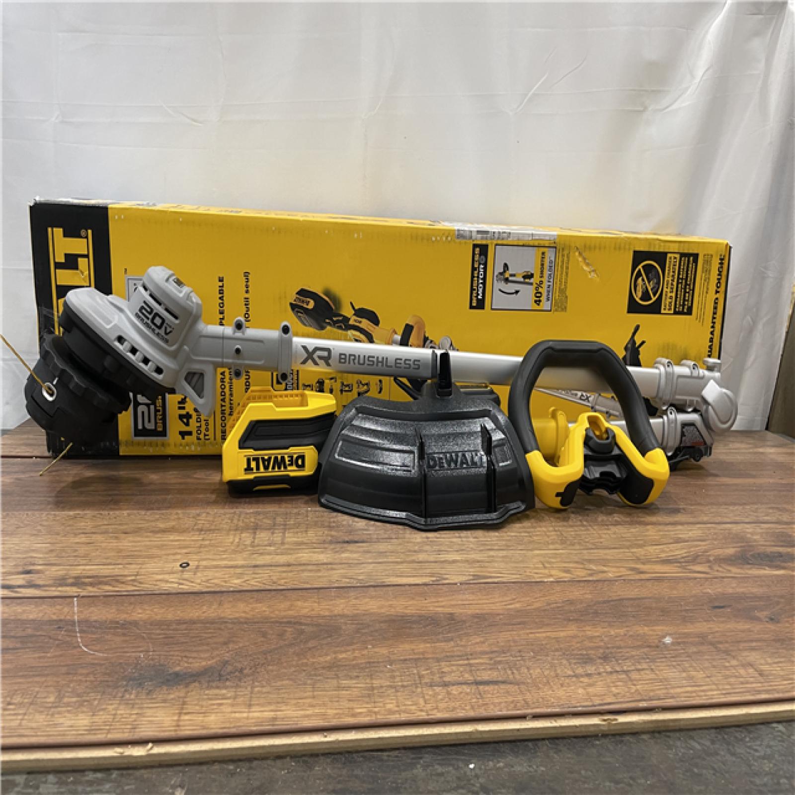 AS-IS DEWALT 20V MAX 14 in. Brushless Cordless Battery Powered Foldable String Trimmer (Tool Only)