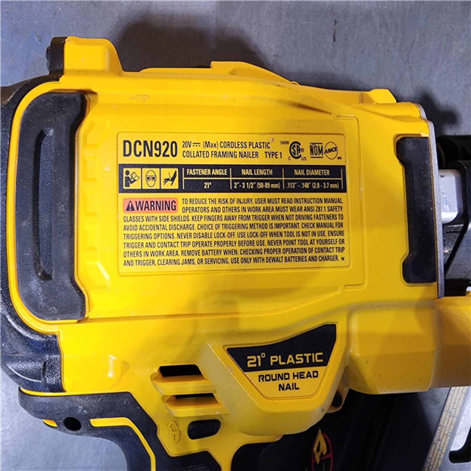 HOUSTON LOCATION - AS-IS DEWALT 20-Volt 21Â° Cordless Framing Nailer (Tool-Only)