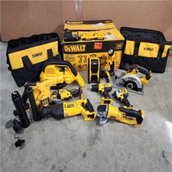 HOUSTON LOCATION - AS-IS (APPEARS LIKE NEW) DEWALT 20V MAX Cordless 10 Tool Combo Kit with (2) 20V 2.0Ah Batteries, Charger, and Bag