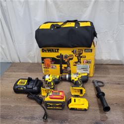 AS-IS 20V MAX Cordless Brushless Hammer Drill/Driver 2 Tool Combo Kit with FLEXVOLT ADVANTAGE