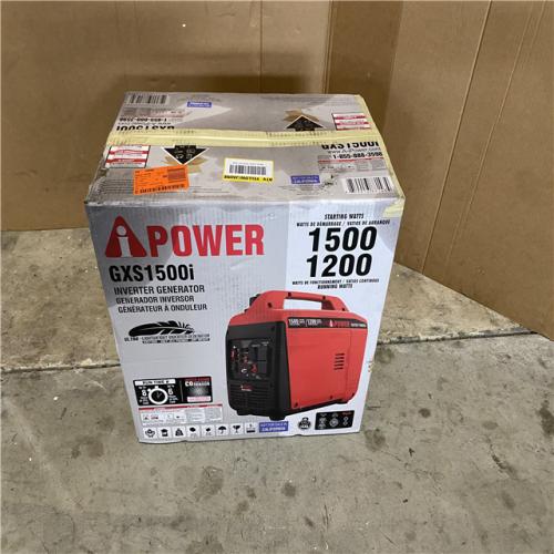 Houston location AS-IS A-IPOWER 1500-Watt Recoil Start Gasoline Powered Ultra-Light Inverter Generator with 60cc OHV Engine and CO Sensor Shutdown