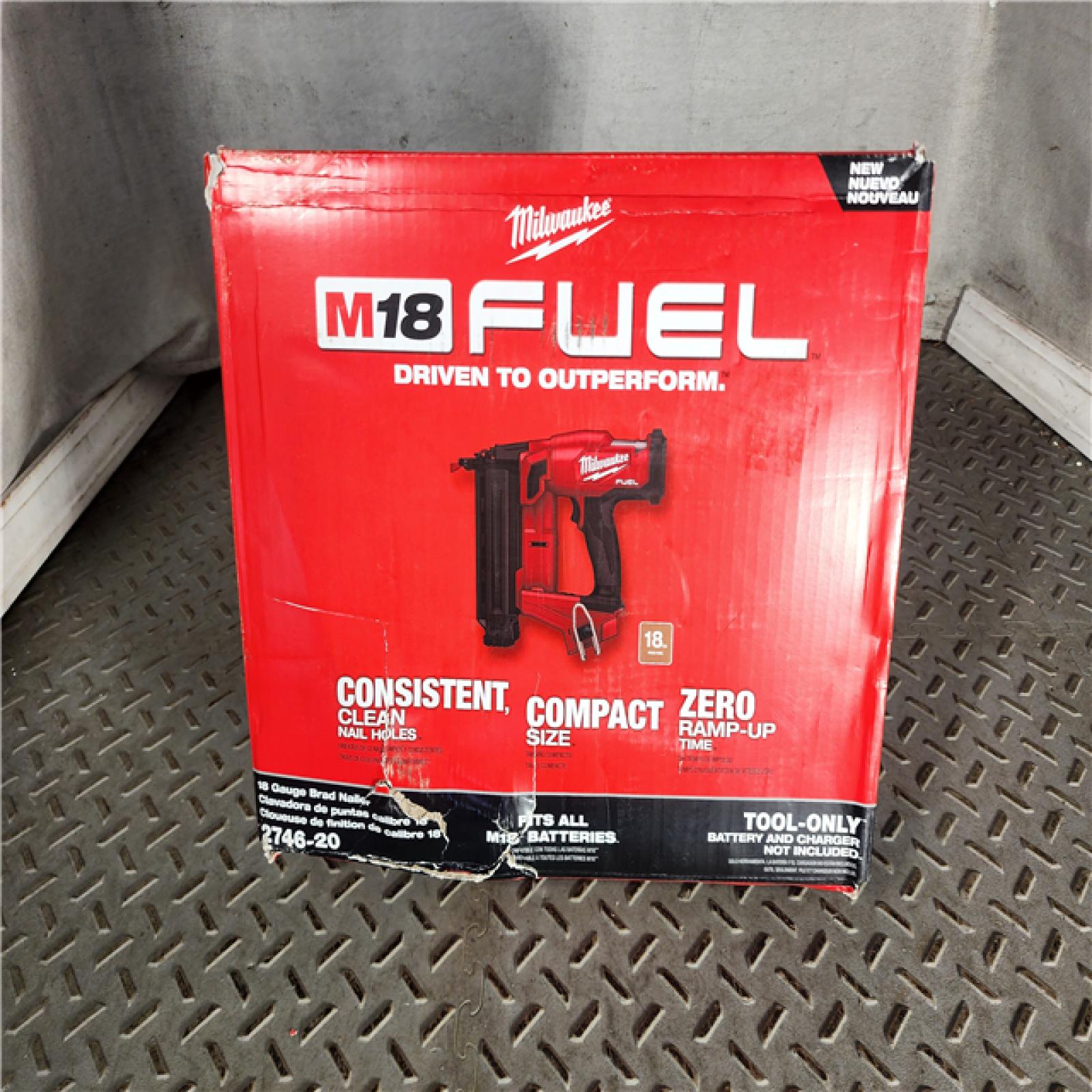 HOUSTON LOCATION - AS-IS (APPEARS LIKE NEW) Milwaukee M18 Fuel 18V Brushless 18-Gauge Brad Nailer 2746-20 (Bare Tool)