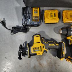 HOUSTON LOCATION - AS-IS DeWalt 20V MAX ATOMIC Cordless Brushless 3 Tool Combo Kit