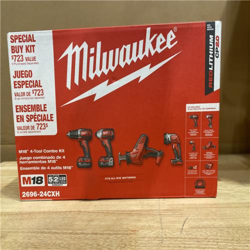 NEW! - Milwaukee M18 Cordless Combo Kit 4PC