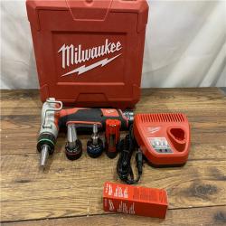 AS IS M12 12-Volt Lithium-Ion Cordless PEX Expansion Tool Kit with (2) 1.5 Ah Batteries, (3) Expansion Heads and Hard Case