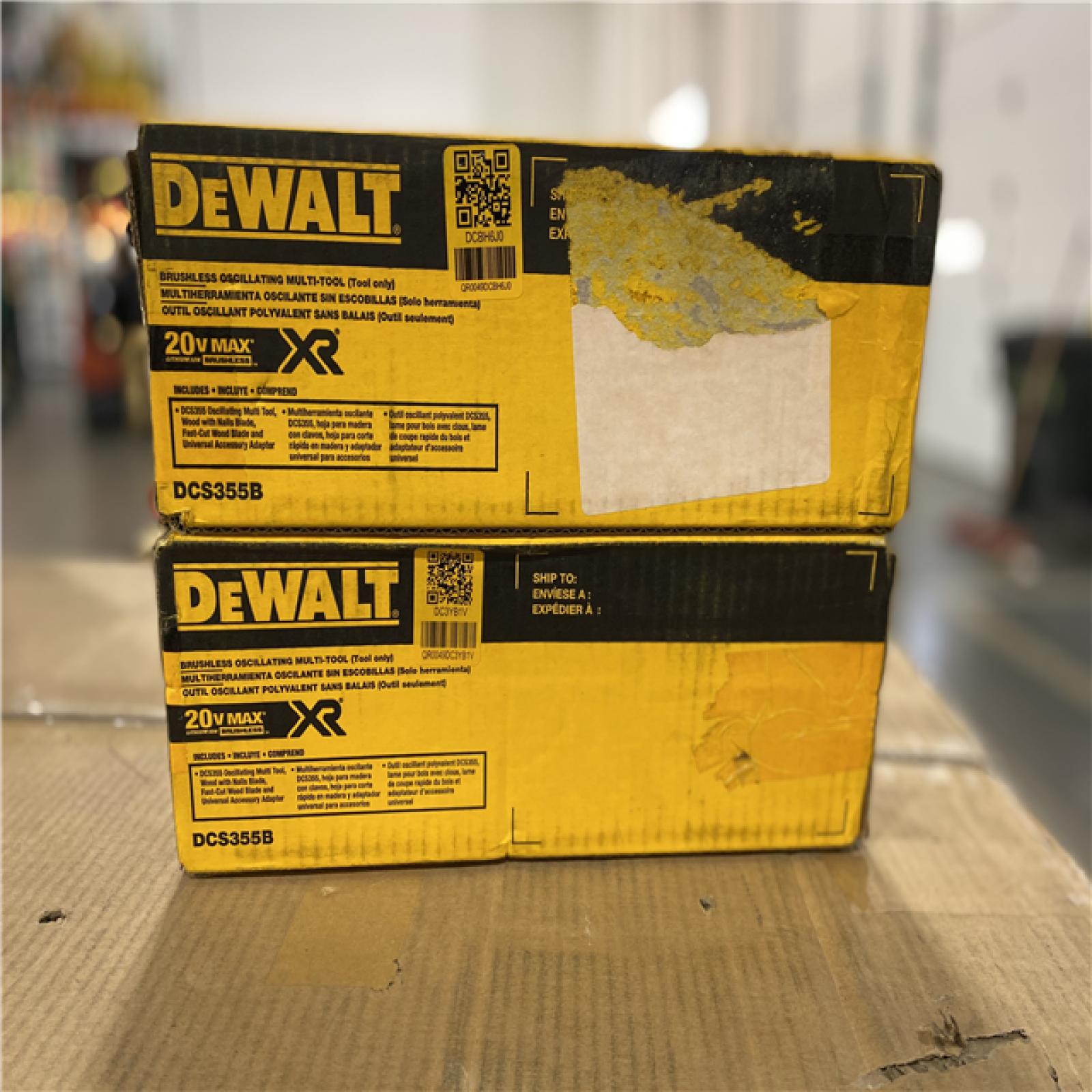 NEW! - DEWALT DCS355B 20V XR Oscillating Multi-Tool (Tool Only)-(2 UNITS)