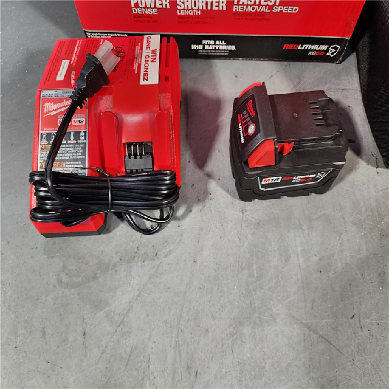 HOUSTON LOCATION - AS-IS Milwaukee M18 1/2 in. Cordless Brushless High Torque Impact Wrench Kit (Battery & Charger)