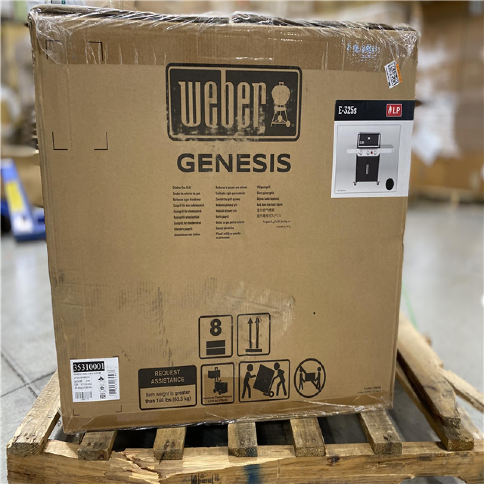 DALLAS LOCATION - Weber Genesis E-325s 3-Burner Liquid Propane Gas Grill in Black with Built-In Thermometer