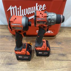 AS IS Milwaukee M18 FUEL 18V Lithium-Ion Brushless Cordless Hammer Drill and Impact Driver Combo Kit (2-Tool) with 2 Batteries