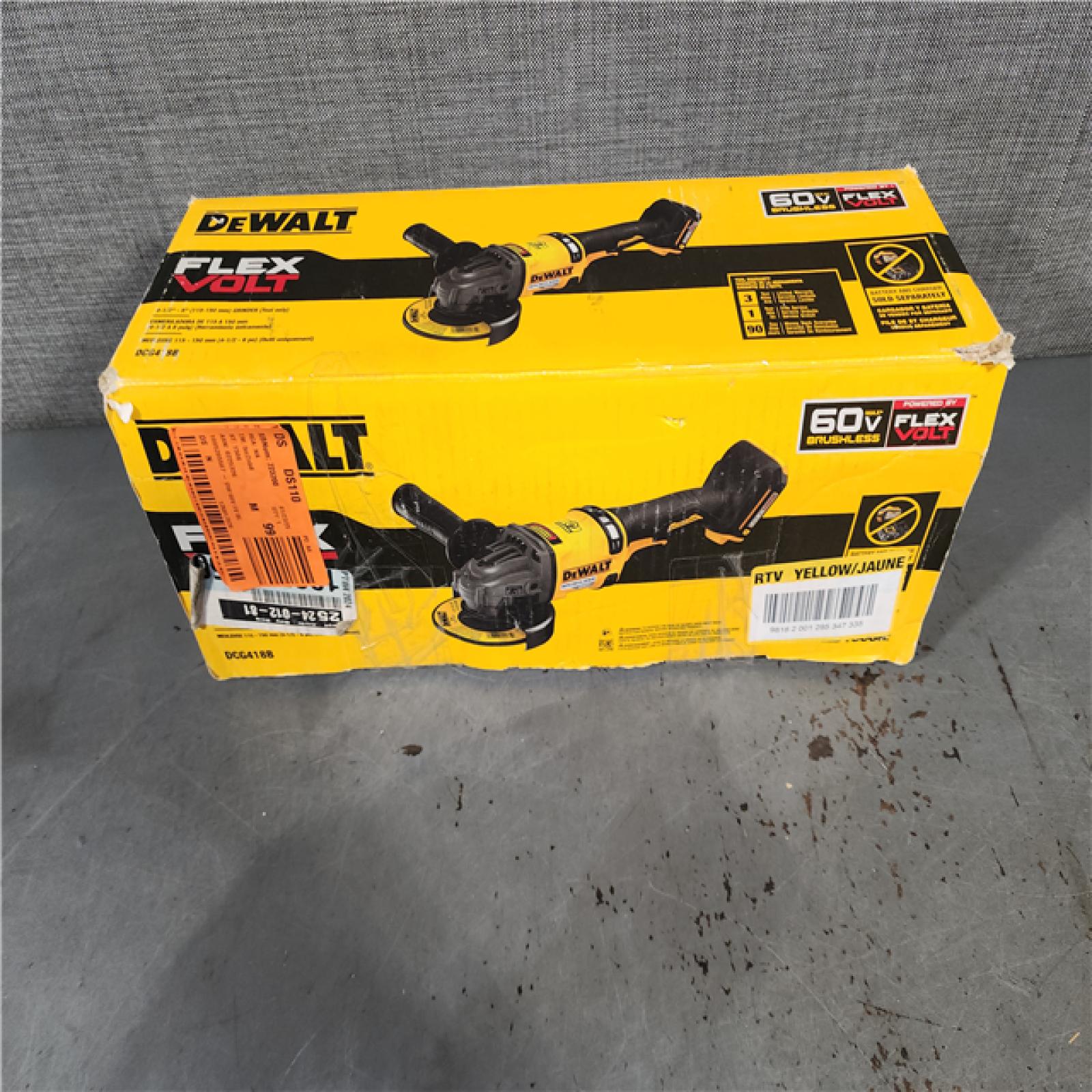 HOUSTON LOCATION - AS-IS DEWALT FLEXVOLT 60V MAX Cordless Brushless 4.5 in. to 6 in. Small Angle Grinder with Kickback Brake (Tool Only)