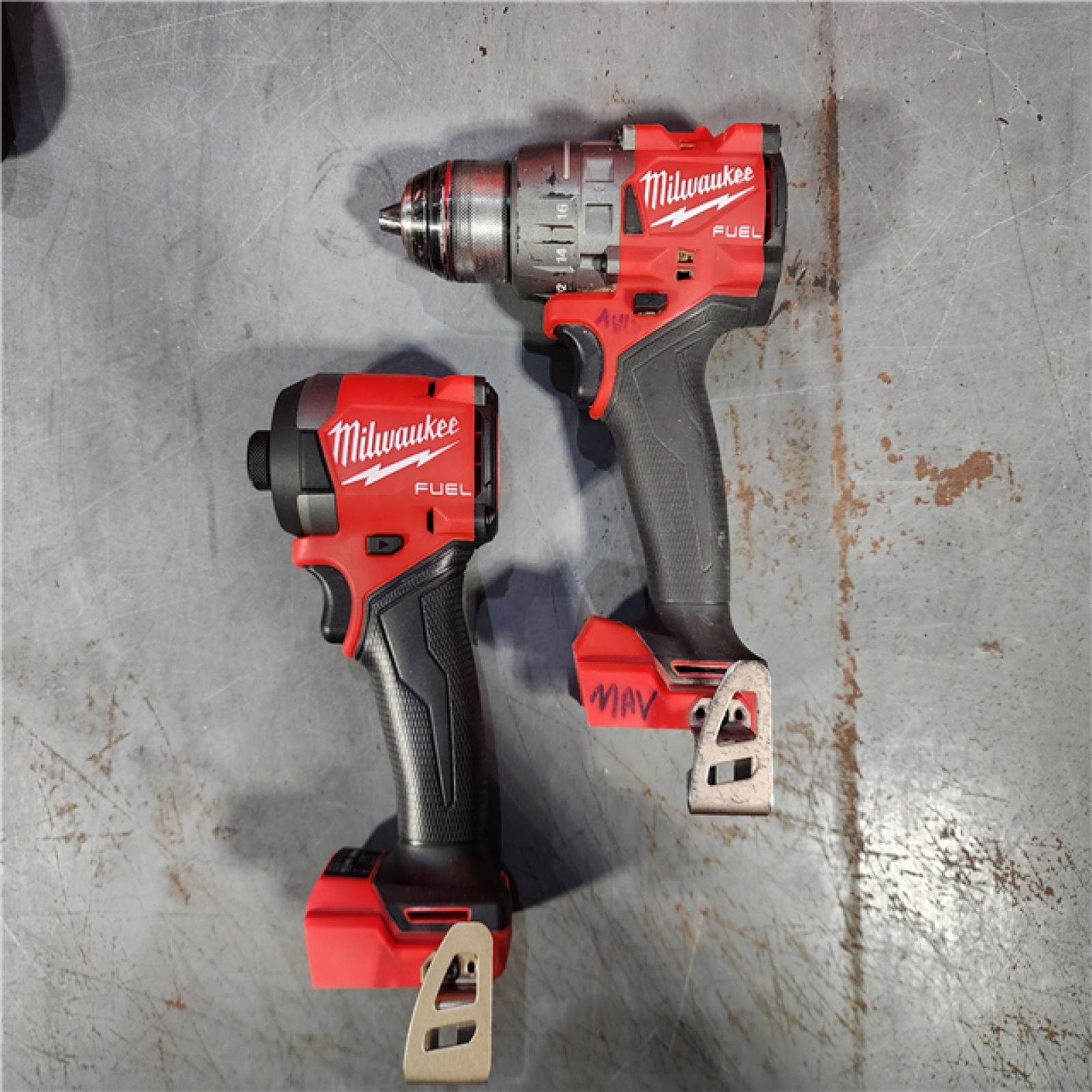 HOUSTON LOCATION - AS-IS Milwaukee M18 FUEL 18V Lithium-Ion Brushless Cordless Hammer Drill and Impact Driver Combo Kit (2-Tool) with 2 Batteries