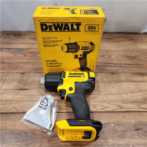 AS-IS Dewalt 20-Volt MAX Cordless Compact Heat Gun with Flat & Hook Nozzle Attachments (Tool-Only)