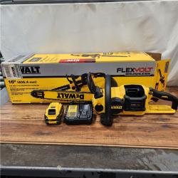 AS-IS FLEXVOLT 60V MAX 16in. Brushless Cordless Battery Powered Chainsaw Kit with (1) FLEXVOLT 6 Ah Battery & Charger