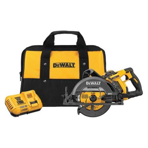 NEW! DEWALT DCS577X1 60V FLEXVOLT MAX Lithium-Ion 7-1/4 Brushless Cordless Wormdrive Style Circular Saw Kit 9.0 Ah