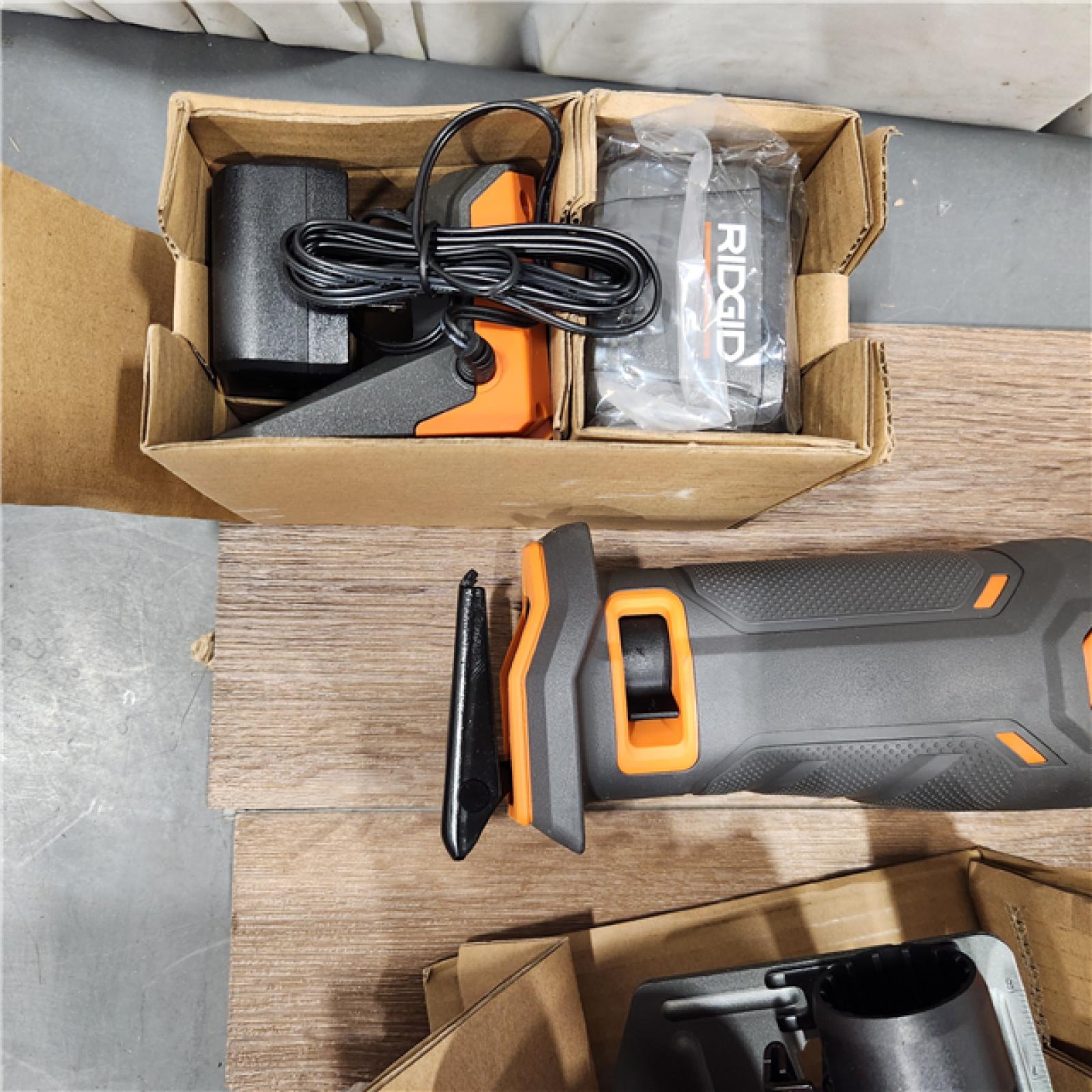 AS-IS 18V Cordless 8-Tool Combo Kit with 2.0 Ah Battery, 4.0 Ah Battery, Charger, and Tool Bag