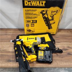 AS-IS DEWALT 20V MAX XR Cordless Brushless 2-Speed 21° Plastic Collated Framing Nailer Kit