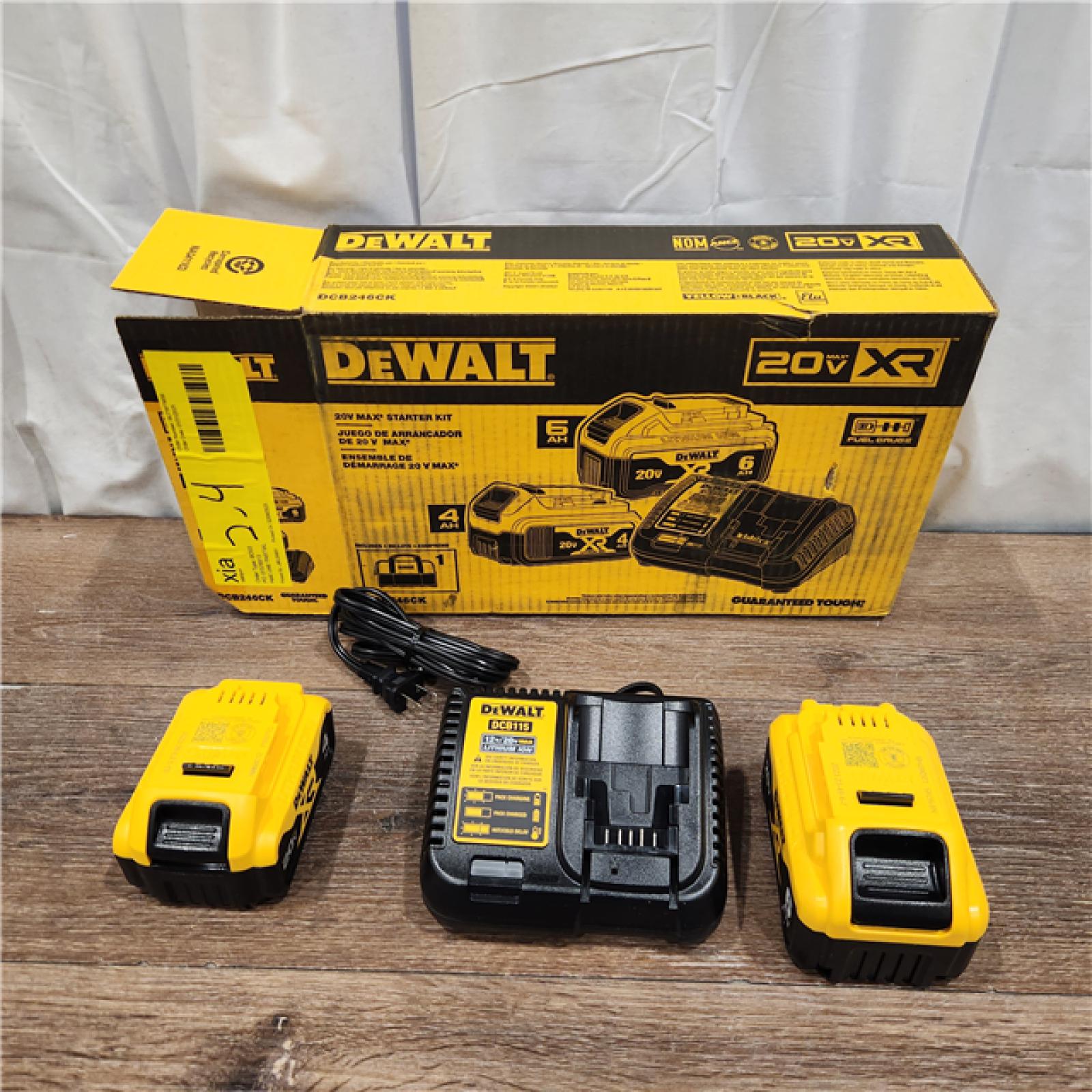 AS IS Dewalt-DCB246CK 20V MAX* Lithium Ion Starter Kit