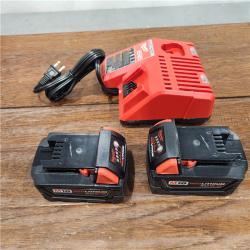 AS-IS Milwaukee M18 18-Volt Lithium-Ion XC Starter Kit with Two 5.0Ah Batteries / Charger (48-59-1852B)