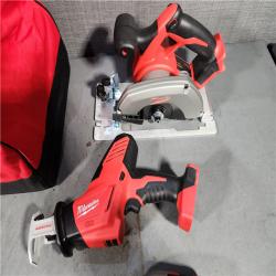 HOUSTON LOCATION - AS-IS (APPEARS LIKE NEW) Milwaukee M18 18-Volt Lithium-Ion Cordless Combo Tool Kit (4-Tool) with (1) 3.0Ah and (1) 1.5Ah Battery, (1) Charger, (1) Tool Bag