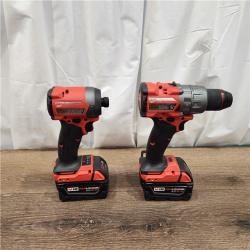 AS-IS Milwaukee M18 FUEL 18V Lithium-Ion Brushless Cordless Hammer Drill and Impact Driver Combo Kit (2-Tool) with 2 Batteries