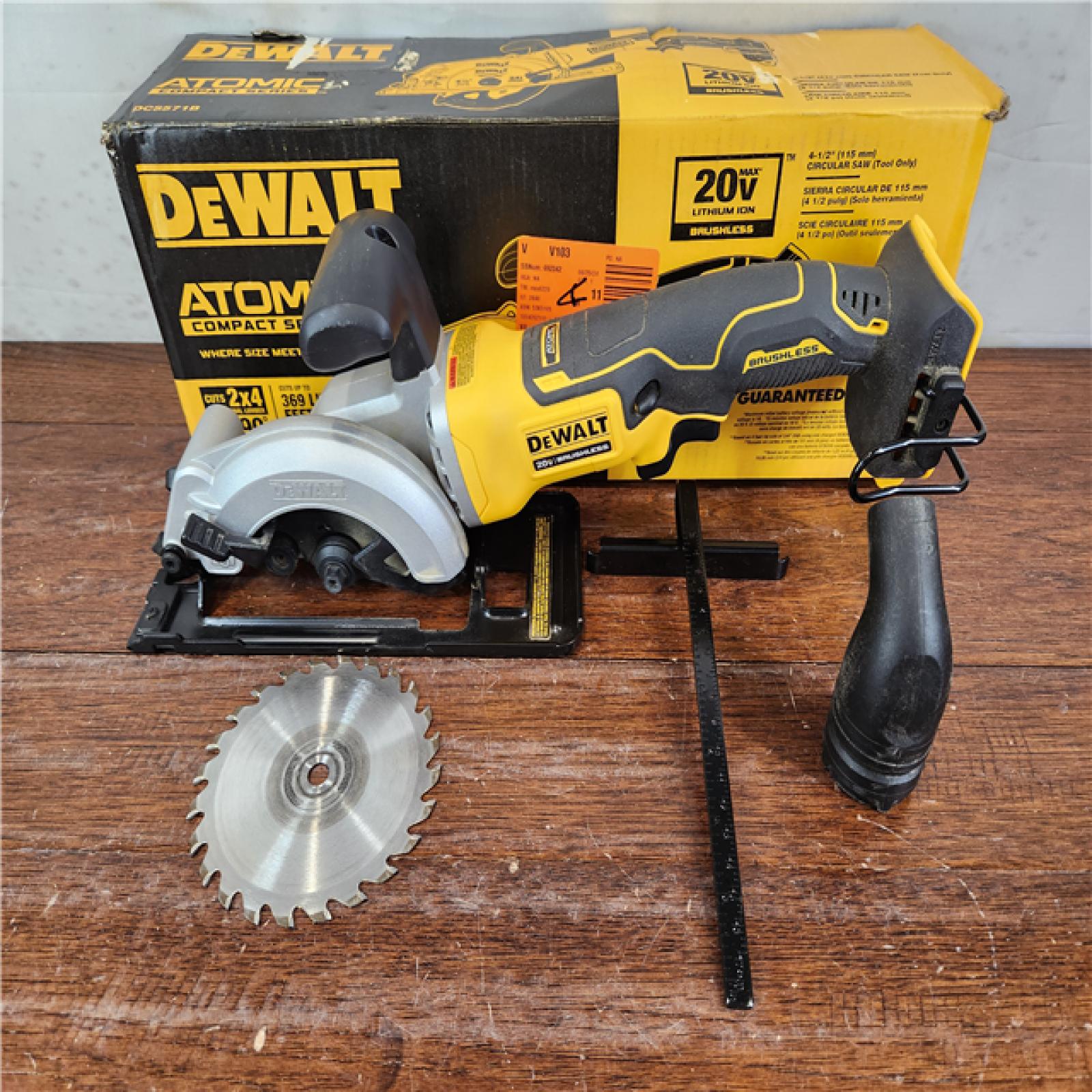 AS-IS DeWalt 20V MAX ATOMIC Cordless Brushless Compact 4-1/2 in. Circular Saw (Tool Only)